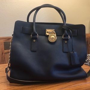 Michael Kors Large Navy Hamilton Tote Bag